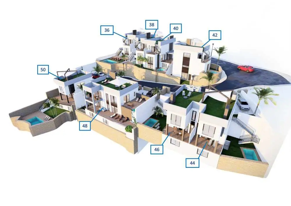 Villas de lujo en La Finca - Algorfa (parcelario)